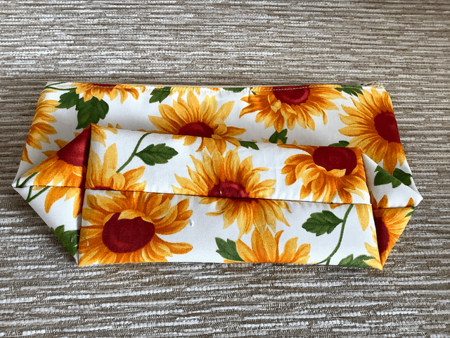 Cosmetic Toiletry Wash Bag Sunflower Fabric Zip Closure and Waterproof PU lining.