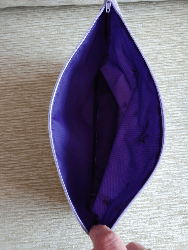 Large Box/Wash/Cosmetic Lavender Sprays Cotton print Fabric with Purple Waterproof Lining