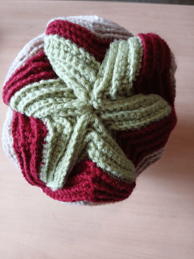 Crochet Hat Multicoloured Zig Zag Pattern