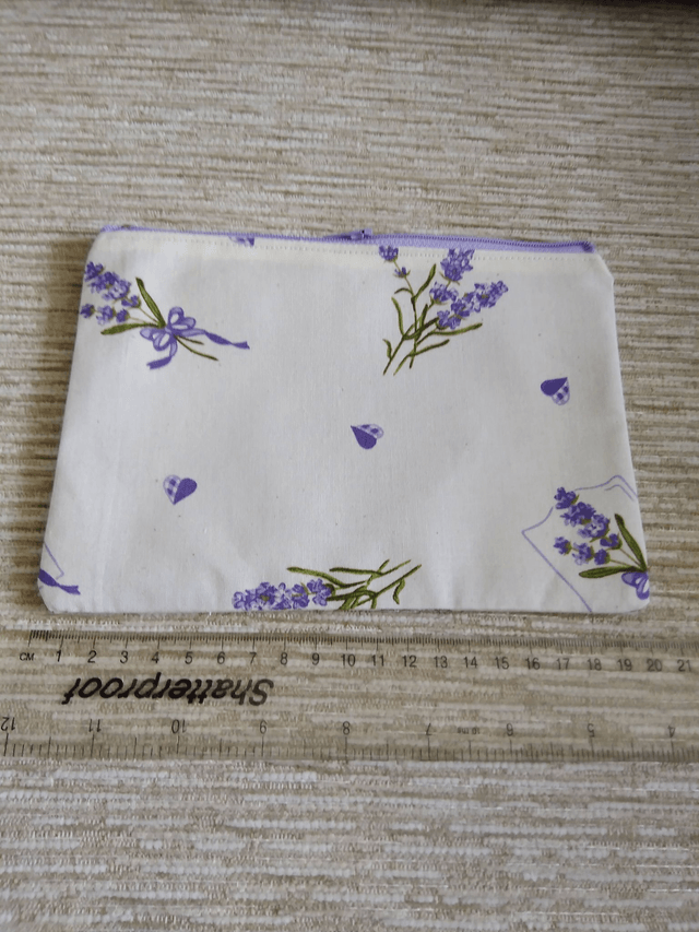 Cosmetic make up bag Lavender Sprays Cotton Fabric