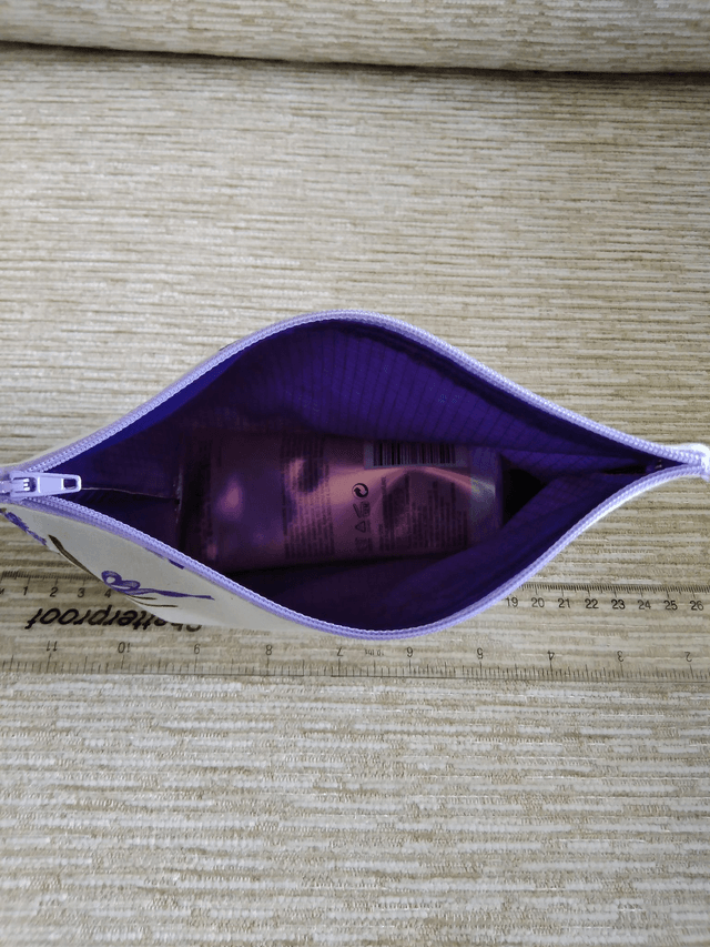 Cosmetic make up bag Lavender Sprays Cotton Fabric