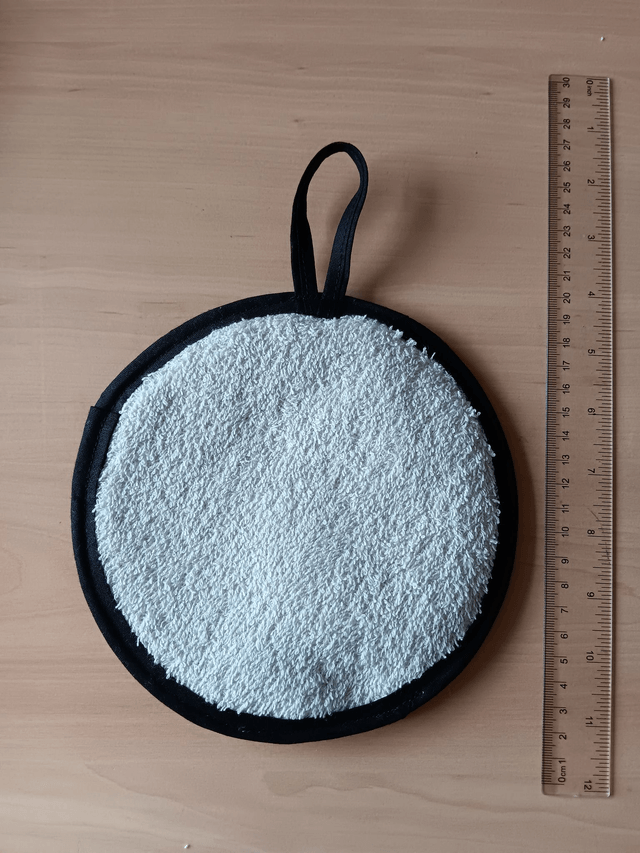 Round Hot Pot Grab Mat in Chooks Fabric heat resistant wadding filling and hanging loop