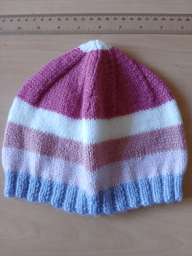 Striped Ladies Beanie Hat (7-13)