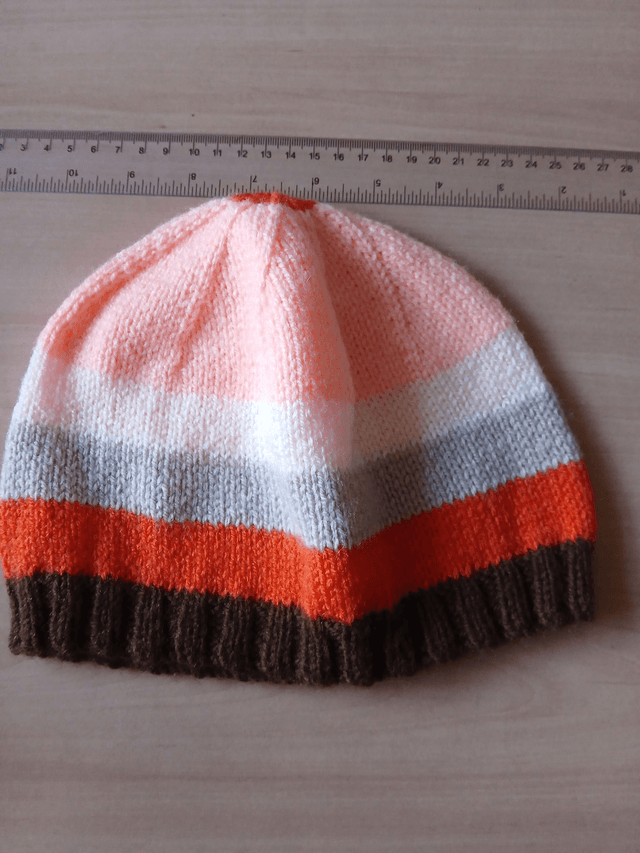 Striped Ladies Beanie Hat (7-13)