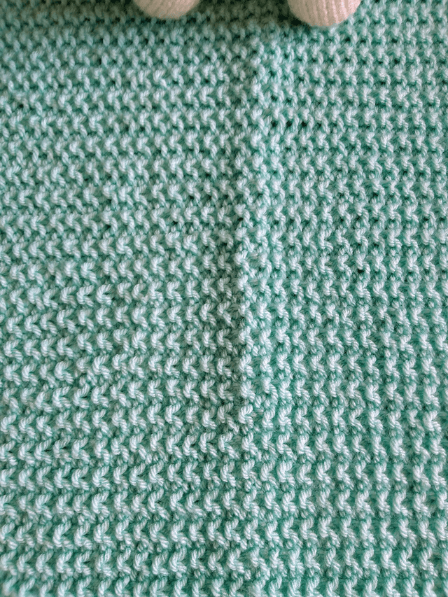Green Baby Blanket Sand Stitch