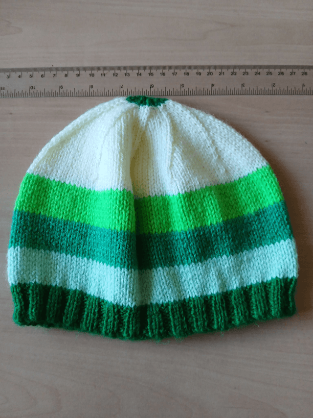 Striped Ladies Beanie Hat (7-13)
