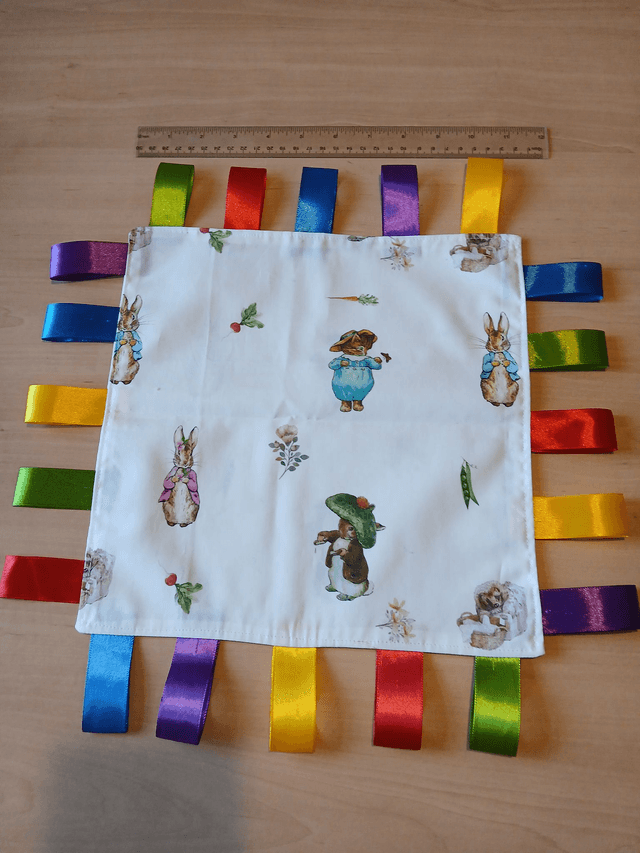 Taggy Blanket Animals Print Fabric on White Background