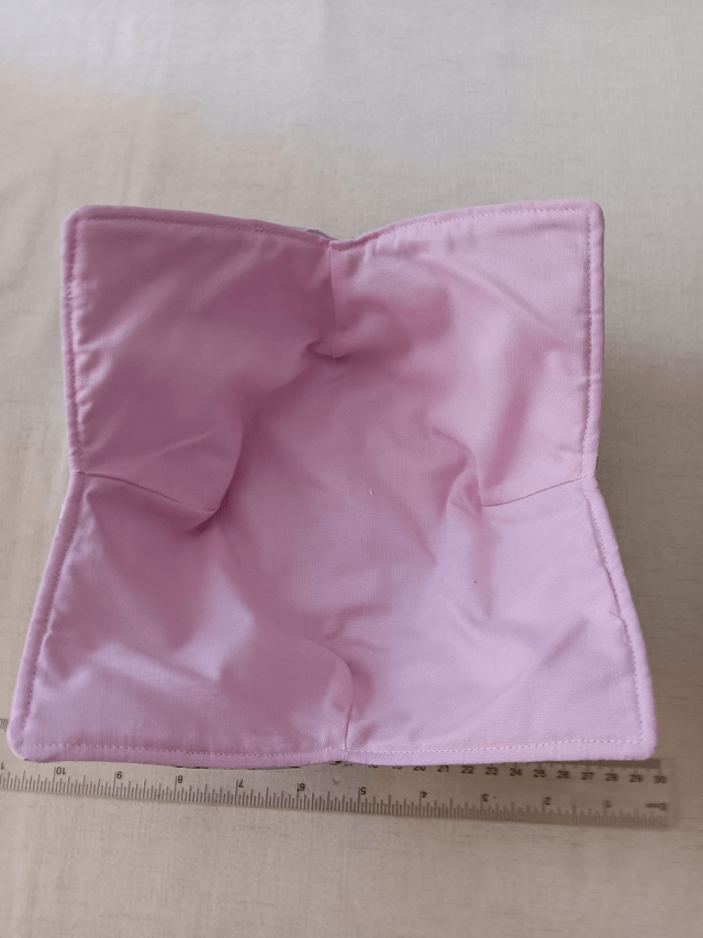 Bowl Cosy Reversible Pink and Blue Bunny Print Cotton Fabric 