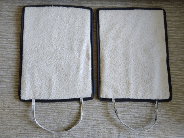 Pair of Rayburn Lid Covers Charcoal Baa Baa Sheep Print Fabric