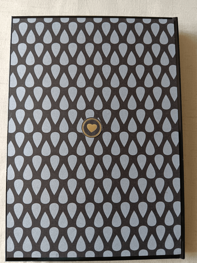Decorated A5 Casebound Hardback Notebook Blue Floral Bear with gift
