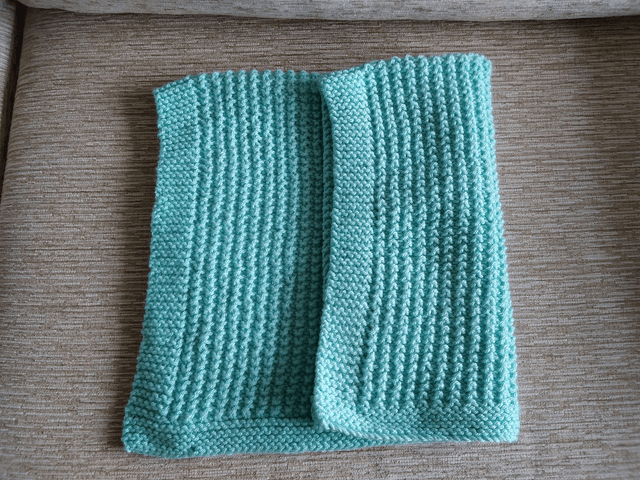 Green Baby Blanket Sand Stitch