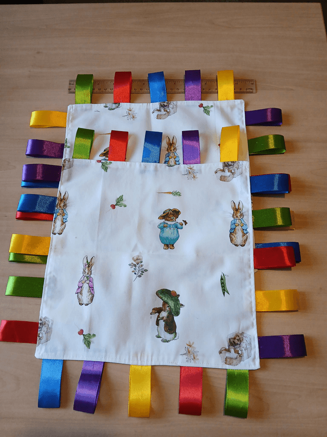 Taggy Blanket Animals Print Fabric on White Background