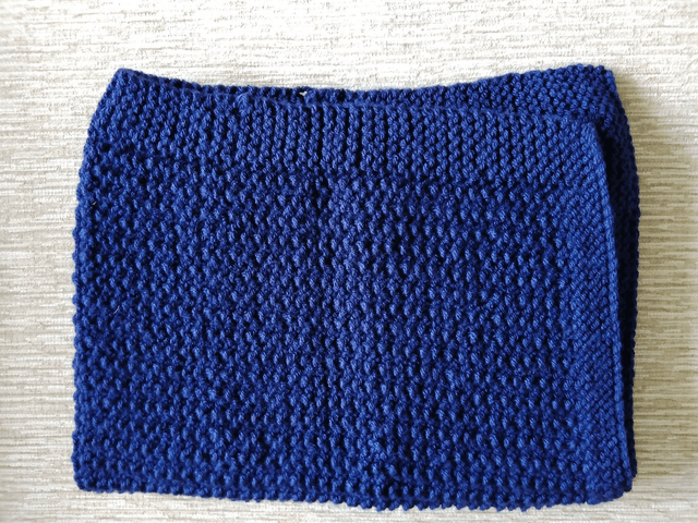 Midnight Blue Baby Blanket Sand Stitch