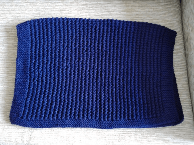 Midnight Blue Baby Blanket Sand Stitch