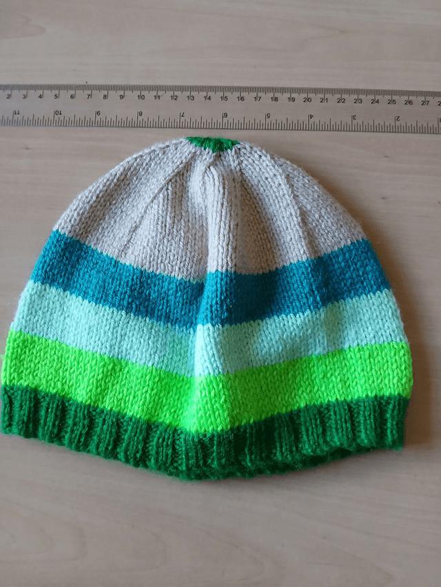 Striped Ladies Beanie Hat (7-13)