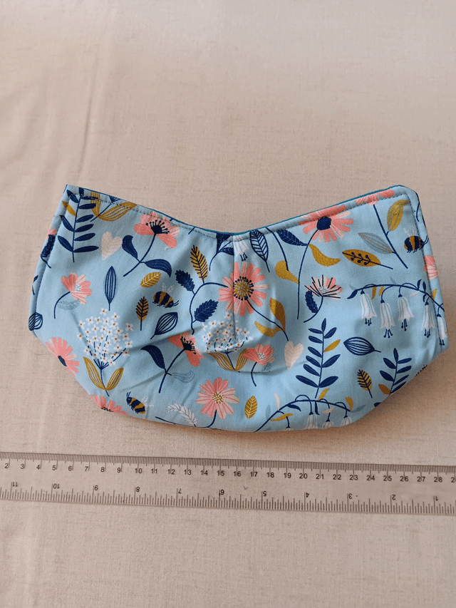 Bowl Cosy Reversible Jade and Blue Floral Print Cotton Fabric